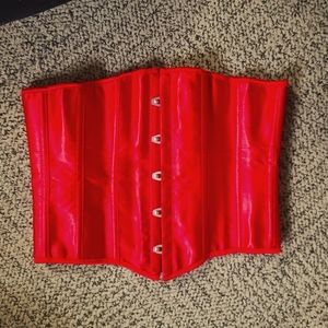 S; RED CORSET